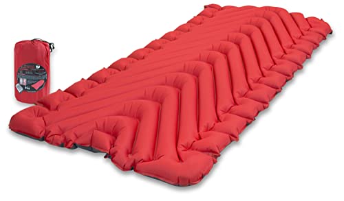 Klymit Unisex's Insulated Static V Luxe Sleeping Pad, Red, One Size von Klymit