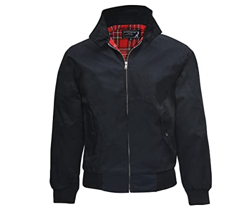 Knightsbridge Harrington Jacke Schwarz Herrenjacke Herbstjacke Scooterjacke Bomberjacke (XXL) von Knightsbridge