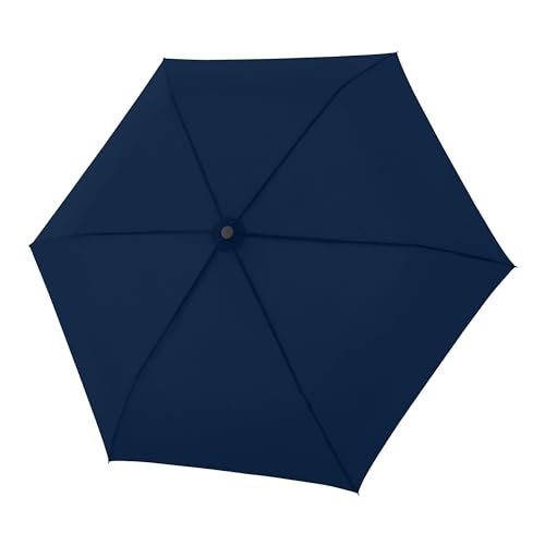 Knirps Regenschirm C.250 Light Duomatic Navy mit Schirmtasche I Taschenregenschirm mit Duomatic-Funktion I Auf-Zu-Automatik I Taschenschirm mit Drucktaste I Regenschirm automatisch & leicht von Knirps