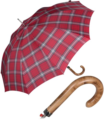Knirps Herren Stockschirm Regenschirm Long AC - Check red Knirps Herren Stockschirm Regenschirm Long AC - Check red von Knirps