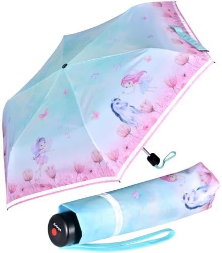 Knirps Kinder-Taschenschirm 4Kids reflective mit Reflexborte - Unicorn - türkis-rosa Knirps Kinder-Taschenschirm 4Kids reflective mit Reflexborte - Unicorn - türkis-rosa von Knirps
