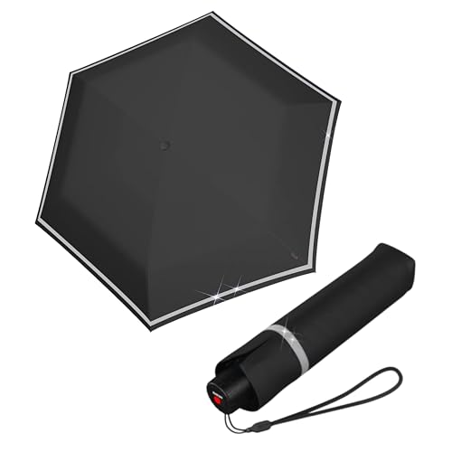 Knirps Kinder-Taschenschirm Rookie Reflective mit Reflexborte - Black Knirps Kinder-Taschenschirm Rookie Reflective mit Reflexborte - Black von Knirps