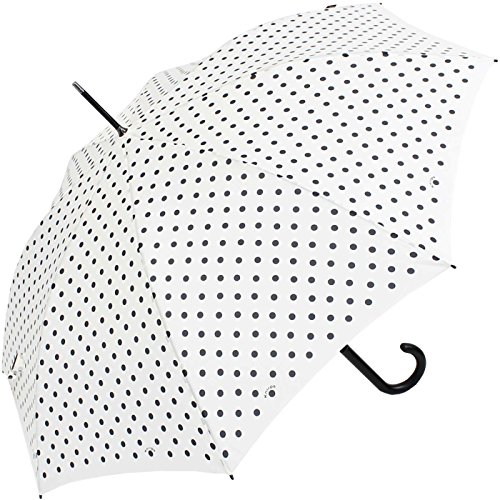 Knirps Stockschirm Damen Automatik Polka dots - White-Black Knirps Stockschirm Damen Automatik Polka dots - White-Black von Knirps