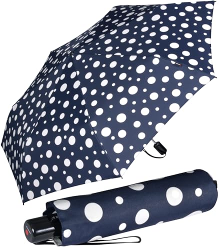 Knirps Taschenschirm Slim Duomatic Dots - Navy von Knirps