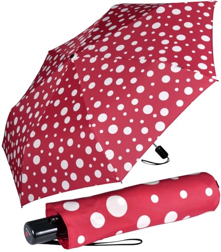 Knirps Taschenschirm Slim Duomatic Dots - Rot von Knirps