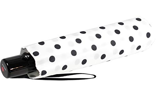 Knirps Taschenschirm Slim Duomatic Polka Dots - White-Black Knirps Taschenschirm Slim Duomatic Polka Dots - White-Black von Knirps