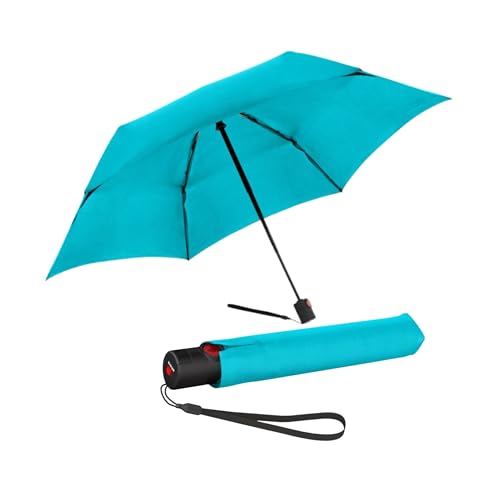 Knirps Taschenschirm Ultra U.200 Medium Duomatic – Auf-Zu-Automatik – Sturmfest – Windproof – Aqua von Knirps