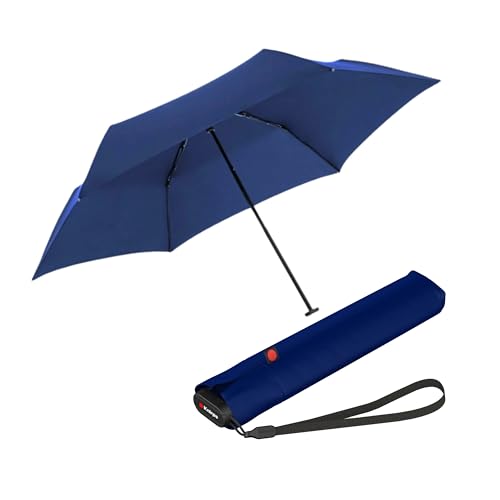 Knirps Taschenschirm Ultra US.050 Slim Manual – Ultra leicht und flach – Sturmfest – Windproof – 21 cm – Navy von Knirps