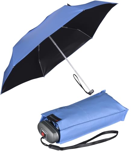 Knirps mini Taschenschirm Travel mit UV- und Hitze-Schutz - blue - black coating Knirps mini Taschenschirm Travel mit UV- und Hitze-Schutz - blue - black coating von Knirps