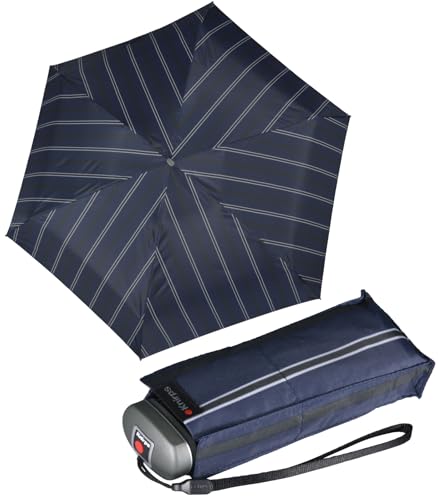 Knirps mini Taschenschirm Travel navy x black & white Knirps mini Taschenschirm Travel navy x black & white von Knirps