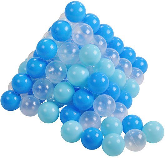 Knorrtoys® Bällebad-Bälle 100 Stück, soft blue/blue/transparent, 100 Stück von Knorrtoys®