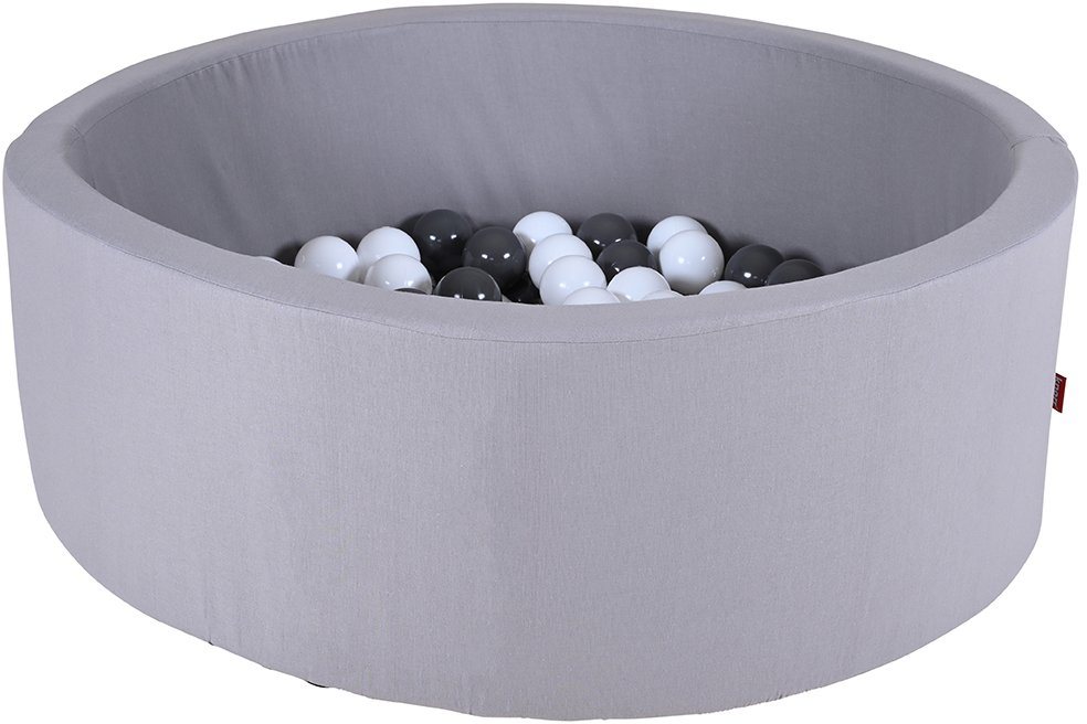 Knorrtoys® Bällebad Soft, Grey, mit 100 Bällen Grey/white, Made in Europe von Knorrtoys®