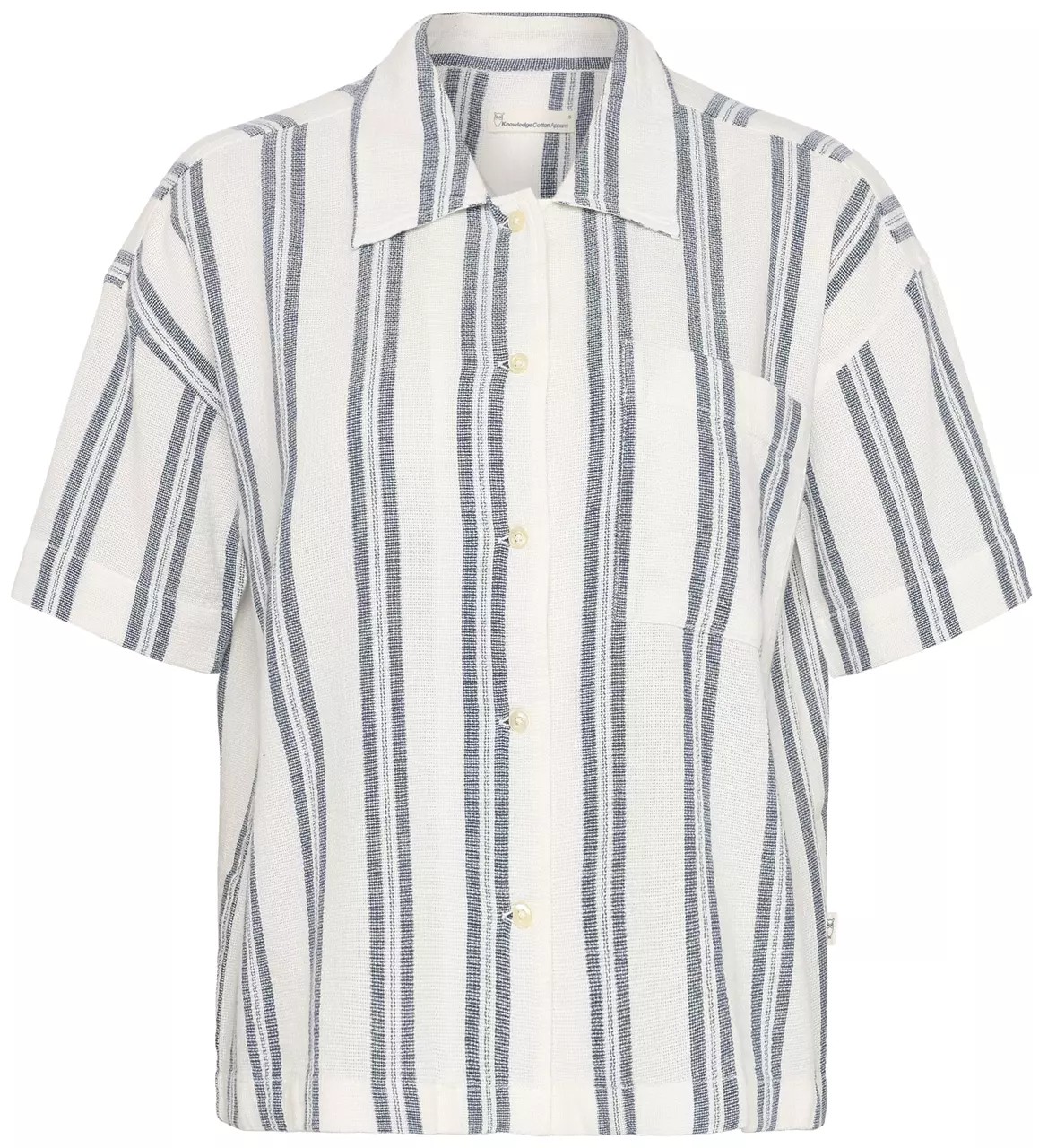 Striped Short Sleeved Shirt Women Striped Short Sleeved Shirt Women von KnowledgeCotton Apparel