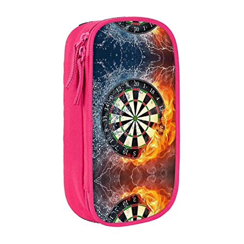 Dartscheiben-Federmäppchen, mittlere Größe, Stiftehalter, Tasche mit Doppelreißverschlüssen für die Arbeit, niedlich, rose, Einheitsgröße, Koffer Dartscheiben-Federmäppchen, mittlere Größe, Stiftehalter, Tasche mit Doppelreißverschlüssen für die Arbeit, niedlich, rose, Einheitsgröße, Koffer von KoNsev