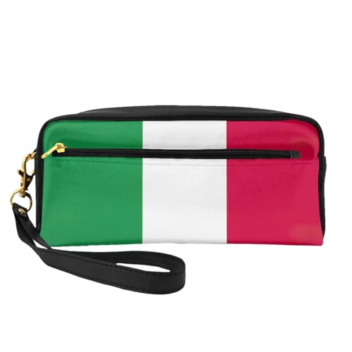 Kosmetiktasche mit Italien-Flagge, kleine Make-up-Tasche für Reisetasche, Zubehör, Organizer, Reißverschlusstasche, Schwarz , Einheitsgröße, Kosmetiktasche von KoNsev