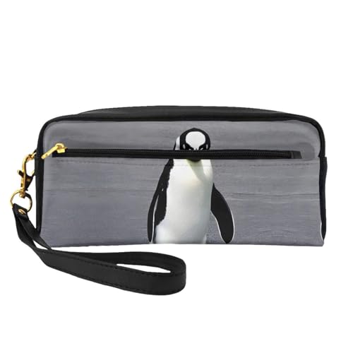 Kosmetiktasche mit süßem Pinguin, für Damen, kleine Make-up-Tasche für Reisetasche, Zubehör, Organizer, Reißverschlusstasche, Schwarz , Einheitsgröße, Kosmetiktasche von KoNsev