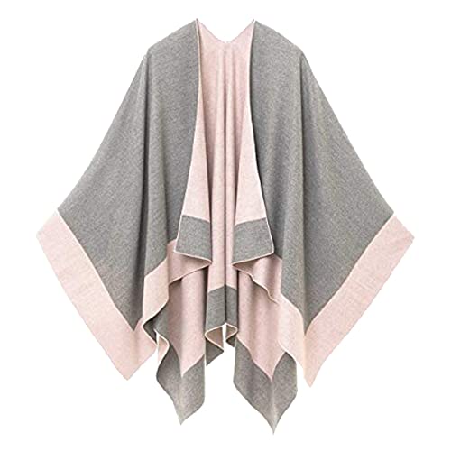 Blitzangebote - Poncho Damen Winter Fleece Cape Warm Kleidung Women's Knitted Ponchos & Capes Warme Strick für mit Kapuze Wolle Dufflecoat Herren Rollstuhl Umhang Baumwolle Sauna von Kobilee