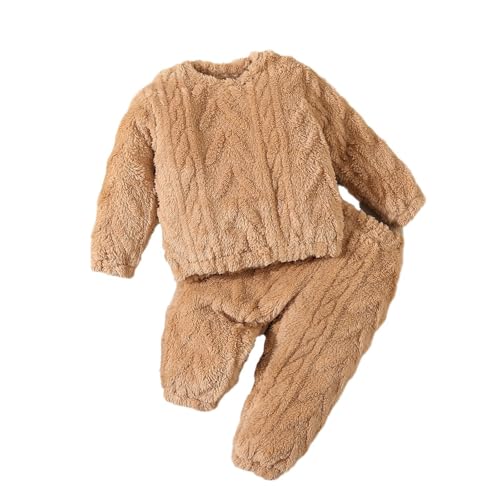 Blitzangebote des Tages: Frottee Schlafanzug Baby Fleece Pyjama Mädchen Jungen Zweiteiler Flanell Kuschel Pijamas Plüsch Winter Warme Schlafanzüge Flauschige Nachtwäsche Pjs von Kobilee