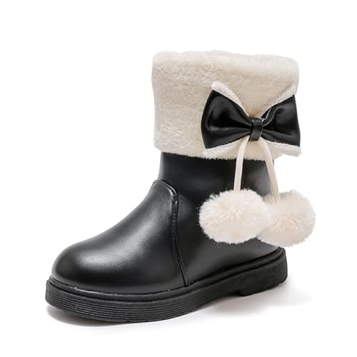 Deals of The Day: Schneeschuhe rutschfest 34 Winterstiefel Winter Thermo Schneestiefel 36 Weite H Gummistiefel Gefütterte Schwarz Winterschuhe Jungen 33 Stiefel Mädchen Kinderschuhe Boots von Kobilee