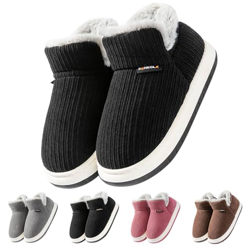 Fluffy Slippers, Kuschel Hausschuhe Herren Dinorara Hausschuhe Damen-Herren Winter Warme Flauschig Plüsch Pantoffeln Weiche Wolkenschuhe Dicke Sohle rutschfeste Slippers Indoor Outdoor von Kobilee