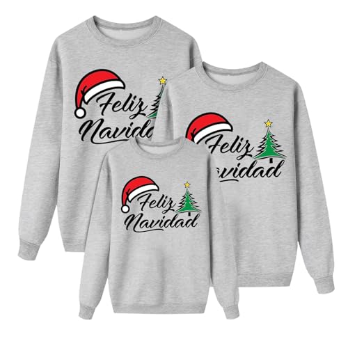 Kobilee Christmas Sweater Weihnachtspullover Kinder Familie Set Weihnachtsoutfit Damen Weihnachtspulli Herren Pärchen Pullover Lustig Weihnachten Weihnachts Familien Outfit Partnerlook von Kobilee