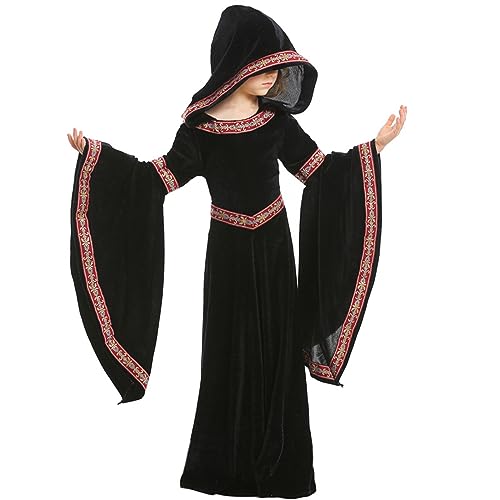 Kostüm Hofdame, Königin Kostüm Mädchen Mittelalter Burgfräulein Kostüm Kinder Prinzessin Kostüm Renaissance Viktorianischen Kleid Wikinger Kostüm für Halloween Karneval Fasching Partykleid von Kobilee