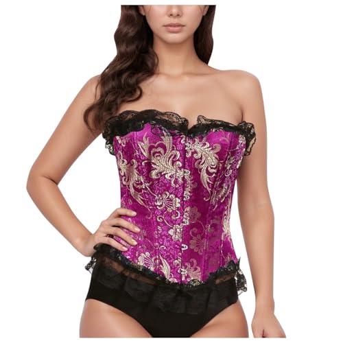 Outlet Angebote - Corsage Weiß Black Corset Top Damen Weißes Korsett Kleid Rotes Schwarzes Schwarz Pink Lila Prinzessin Kostüm Korsage Kostüme Schwarze Piraten Piratenkostüm Schwarzer Engel von Kobilee