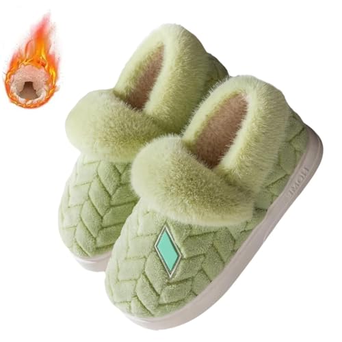 Retourenkauf, Hausschuhen Damen Gipfelfreund Hausschuhe - Harmont Plüsch Airfloppy Winterhausschuhe Herren Kuschelig Wolke Geschlossen Slippers Warme Flauschige Pantoffeln Paare von Kobilee