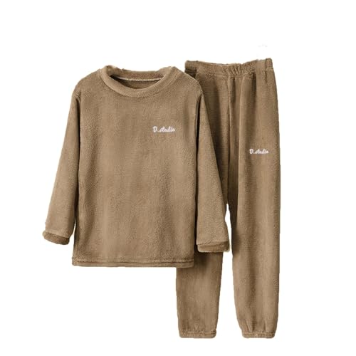 Sale Angebote, Plüsch Schlafanzug Kinder Mädchen Jungen Fleece Zweiteiler Pyjama Flanell Pijamas Winter Warme Schlafanzüge Kuschel Flauschiger Nachtwäsche Pjs mit Lange Oberteile und Hosen Lose von Kobilee