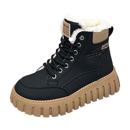 Stiefel Damen Winter, Schneestiefel Damen PU Stiefeletten - Grace Winterstiefel Gefüttert Knöchelhohe Winterschuhe Bequem Schneeboots Wasserdicht Warme Schuhe Snow Winter Boots Orthopädische von Kobilee