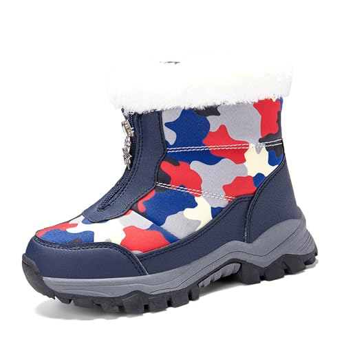 Warehouse Deal, Gummistiefel Wasserdicht Gefütterte Winterstiefel Thermo Weite H Winterschuhe 34 36 Schneeschuhe rutschfest Winter Schneestiefel Jungen Kinder Boots 33 Kinderschuhe Schuhe von Kobilee