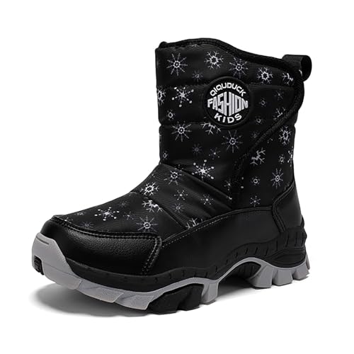 Warehouse Deal, Winterschuhe 34 Thermo Gummistiefel Wasserdicht rutschfest Winterstiefel Weite H 36 Schneestiefel Winter Schwarz Schneeschuhe Kinder Jungen Boots 33 Stiefel Kinderschuhe von Kobilee