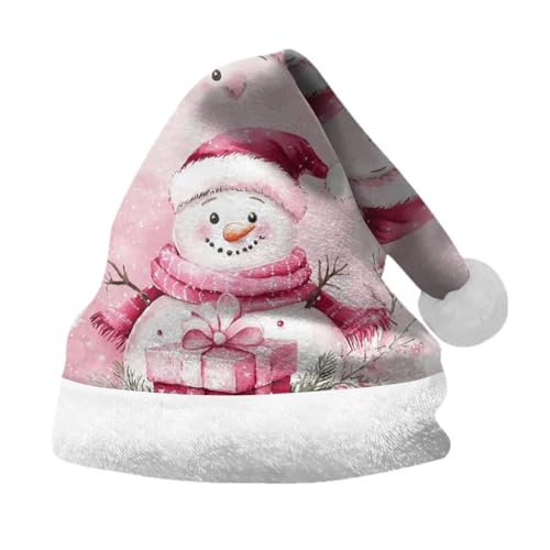 Weihnachtsmütze Grün Lustig Mütze Blau Plüsch Rand Weihnachten Weich Schwarz Nikolausmütze Winter Warm Weihnachtsmützen Schnee Santa Hat Helle Und Bunte Weihnachtshut für Erwachsene Kinder von Kobilee