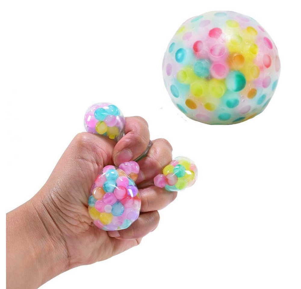 Kögler Spielball 4 x Quetsch Pastell-Wasserperlen Knetball Anti-Stress Ball 5,5cm (Set) von Kögler