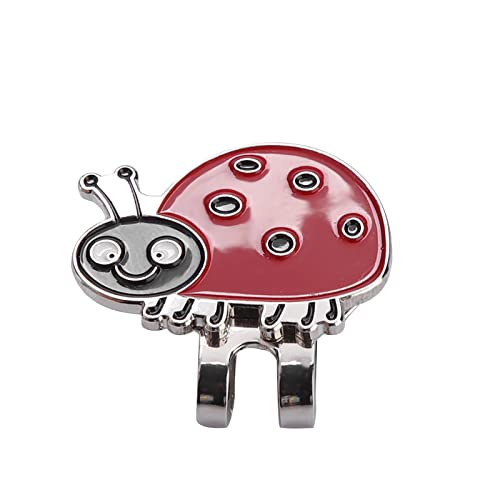 Koieam Golf Hat Clip, Lasting Stainless Steel Golf Hat Cap Clip with Magnetic Ball Marker Accessory (Seven-Spotted Ladybug) von Koieam