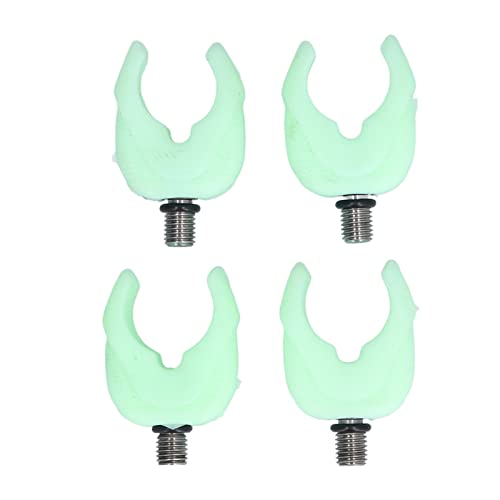 Koieam Rutenhalter, 4 Stück Karpfen-Angelrutenauflage Silicas Gel Rutenkolbenauflage Griffe Angelrutenhalter mit M3/8-Gewinde (Green) von Koieam