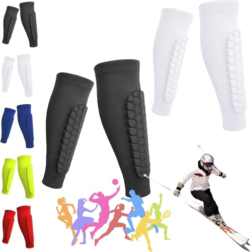 Shinbang Protector 2.0, Shin Defender Schienbeinschoner, Shindefender-Schienbeinschoner, Shinbang Ski-Protektoren, Fußball-Schienbeinschoner, Schienbeinschoner für Erwachsene für Sport (2pair-D, M) von Kolarmo