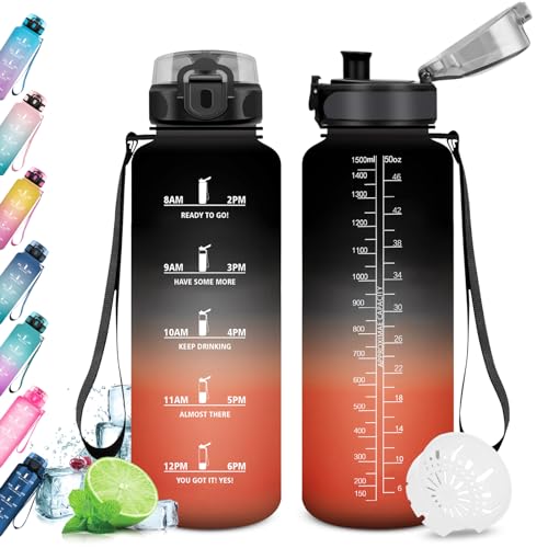 KollyKolla Trinkflasche 1.5 Liter, Große Trinkflasche Sport, Wasserflasche Große Auslaufsicher, Trinkflasche Kohlensäure Geeignet, Trinkflasche Fitness, Sportflasche für Erwachsener, Uni, Gym, Outdoor KollyKolla Trinkflasche 1.5 Liter, Große Trinkflasche Sport, Wasserflasche Große Auslaufsicher, Trinkflasche Kohlensäure Geeignet, Trinkflasche Fitness, Sportflasche für Erwachsener, Uni, Gym, Outdoor von KollyKolla