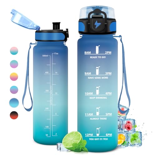 Trinkflasche Kinder 500ml, Trinkflasche mit Zeitmarkierung und Filter, Auslaufsicher Wasserflasche Kohlensäure Geeignet für Fahrrad, Schule, Maedchen, Sport Trinkflasche Kinder 500ml, Trinkflasche mit Zeitmarkierung und Filter, Auslaufsicher Wasserflasche Kohlensäure Geeignet für Fahrrad, Schule, Maedchen, Sport von KollyKolla