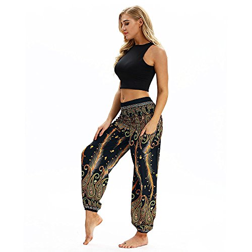 Damen Haremshose Kolylong Frauen Jogginghose Elastisch Bund Blumenmuster Druck Funky Aladin Pfauenaugenmuster Blumenmuster Sweathose Yogahosen Pumphose Pluderhose Damen Haremshose Kolylong Frauen Jogginghose Elastisch Bund Blumenmuster Druck Funky Aladin Pfauenaugenmuster Blumenmuster Sweathose Yogahosen Pumphose Pluderhose von Koly-Damen Hosen