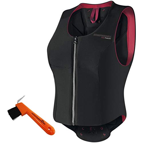 Komperdell Damen Rückenprotektor Ballistic Flex FIT Woman schwarz/Coral L + Hufkratzer Reiterladen24 von Komperdell