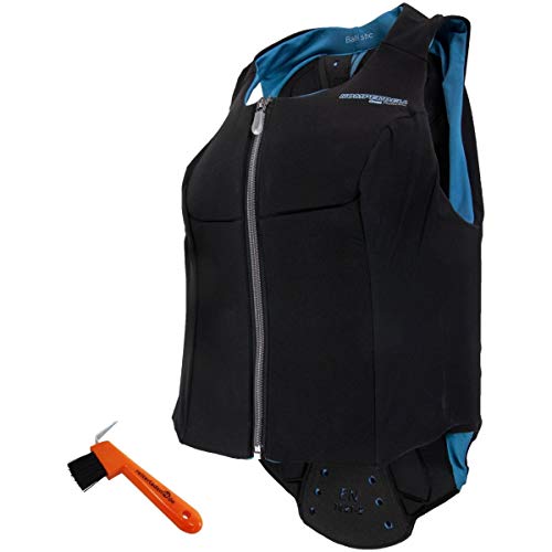 Komperdell Damen Rückenprotektor Ballistic Flex FIT Woman schwarz/blau M + Hufkratzer Reiterladen24 von Komperdell