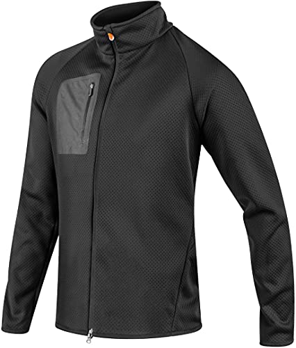 Komperdell Full Zip Sweater Protektorenjacke (Black/Orange,M) von Komperdell