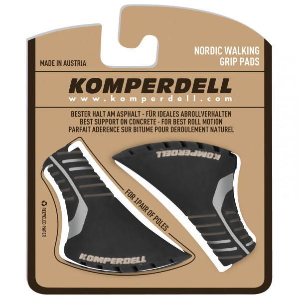 Komperdell - Nordic Walking 2-Color Vulcanized Pad Gr One Size schwarz/grau von Komperdell