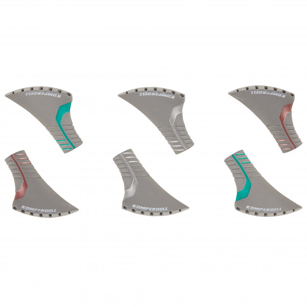 Komperdell - Nordic Walking 2-Color Vulcanized Pads 3-Pack Gr One Size grau von Komperdell