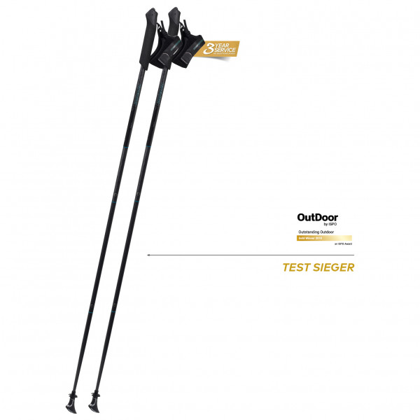 Komperdell - Traveller FXP - Nordic Walking Stöcke Gr 125 cm schwarz von Komperdell