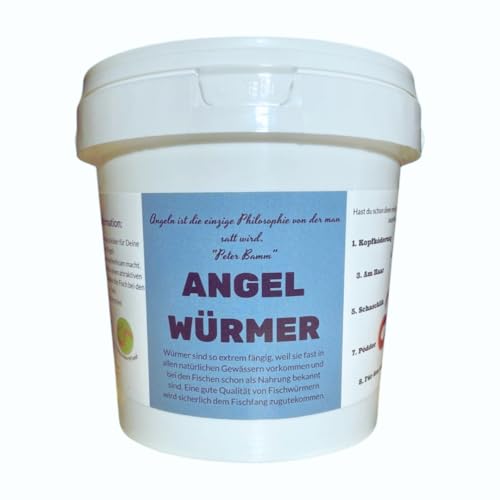 Kompostwurmland Angelwürmer lebend | 50 Stück | Perfekte Köder für Süßwasser- und Salzwasserfische Kompostwurmland Angelwürmer lebend | 50 Stück | Perfekte Köder für Süßwasser- und Salzwasserfische von Kompostwurmland