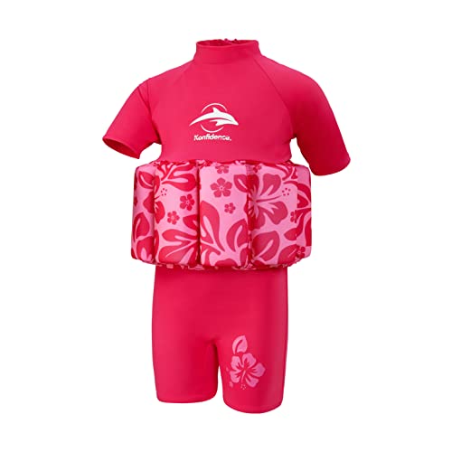 Konfidence Float Suit T-Shirt für Kinder mit integrierter Schwimmhilfe Rosa Pink/Hibiscus 2-3 Jahre von Konfidence