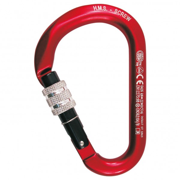 Kong - HMS Classic Screw Sleeve - HMS-Karabiner rot Kong - HMS Classic Screw Sleeve - HMS-Karabiner rot von Kong