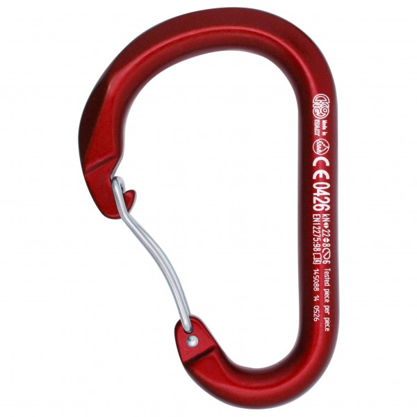 Kong - Paddle Wire Bent Gate - Schnappkarabiner rot Kong - Paddle Wire Bent Gate - Schnappkarabiner rot von Kong